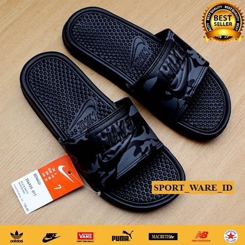 Sandal Slop Bennasi Flip Flop-Black Army-Import-1