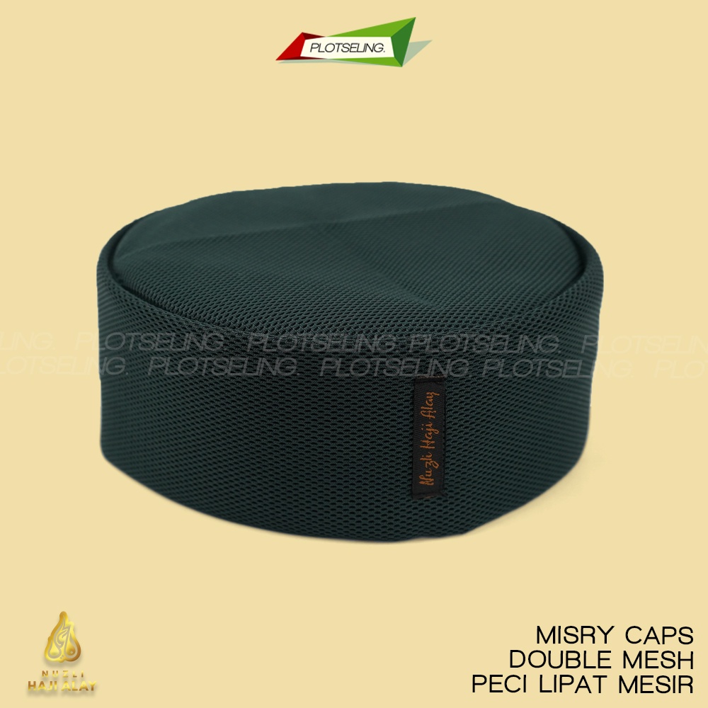 Peci Lipat MESIR DOUBLE MESH Premium Haji Alay Kopiah Hitam Putih Abu Biru Kopyah Sholat Maiyah Cak Nun Kopeah Santri Bulat Pria Anak Dewasa Kupluk Laki Motif Rosal Hat Polos Jaring Madun Pakol Habasa Malaysia Oman Assagofah Terompah Madinah NU Ori