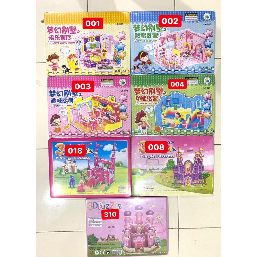 (LOLI-JKT) puzzle 3D mainan anak DIY  Ukuran besar 85 MOTIF