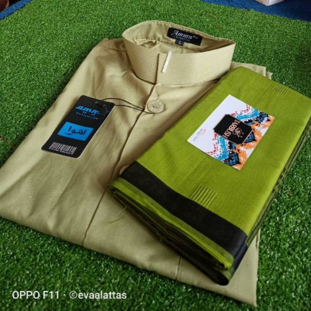 Paket Ekonomis Baju Koko Ammu Muslim Dan Sarung Sapphire