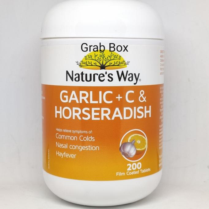 Jual ORIGINAL BERGARANSI NATURES WAY GARLIC VITAMIN C HORSERADISH
