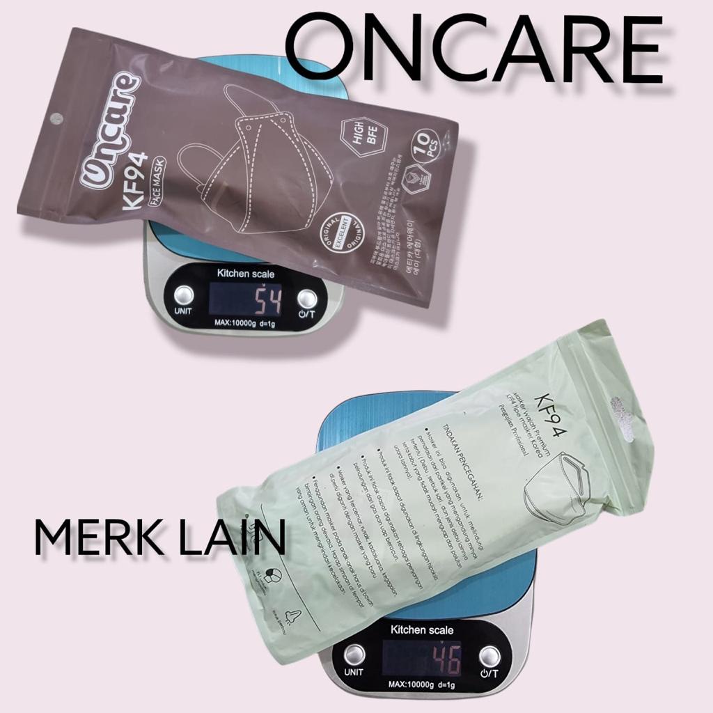 Masker KF94 4ply Tebal ONCARE WARNA PREMIUM Korea isi 10 pcs Disposable Mask