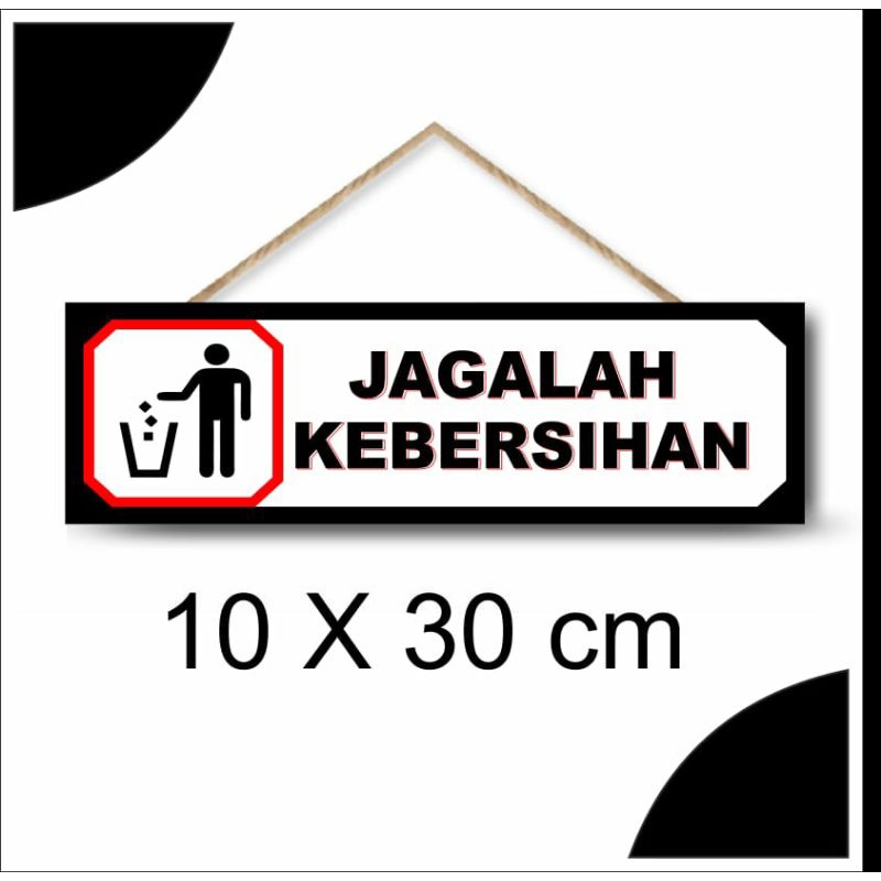 Gantungan pintu jagalah kebersihan/hiasan dinding aesthetic