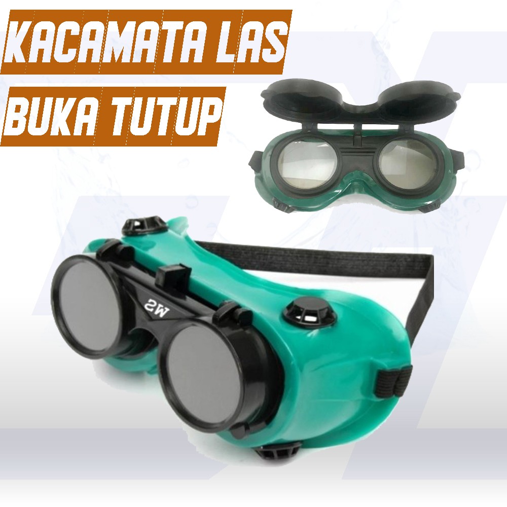 Kacamata Las dan Gerinda Buka Tutup Safety Welding Goggles