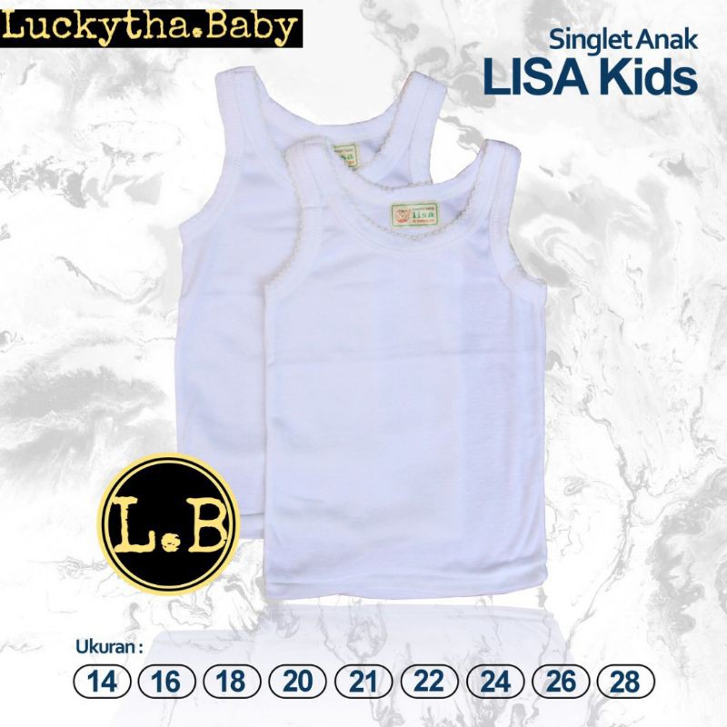 6pc_ singlet lisa baby &amp; kids size 0-12 tahun / singlet bayi LISA KIDS / SINGLET ANAK