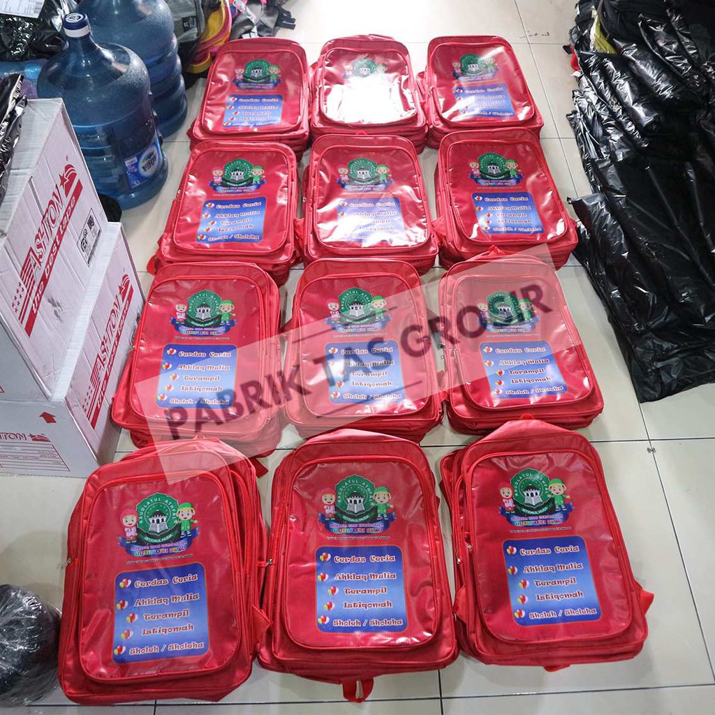 Jual Tas Seminar Souvenir Promosi Ransel Sekolah TK RA PAUD IBTIDHAUL HUDA Backpack Anak