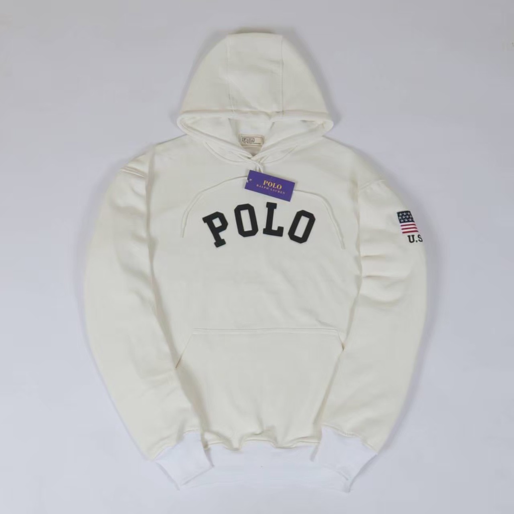 Jaket Sweater Hoodie POLO RL FLOCKING – Cream Edition Fashion Trendy Casual Pria Good Brand Quality