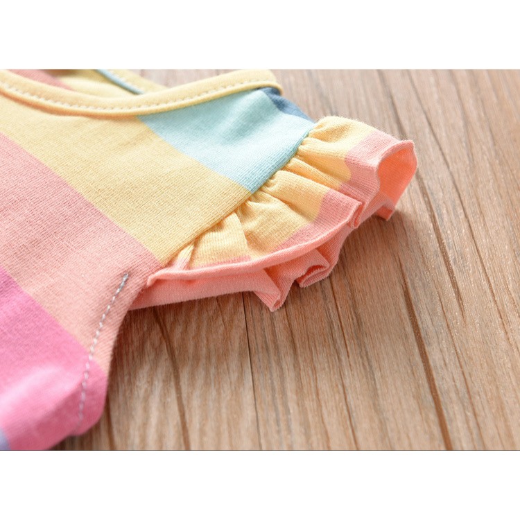 DR57-Dress Anak Perempuan Rainbow Wing