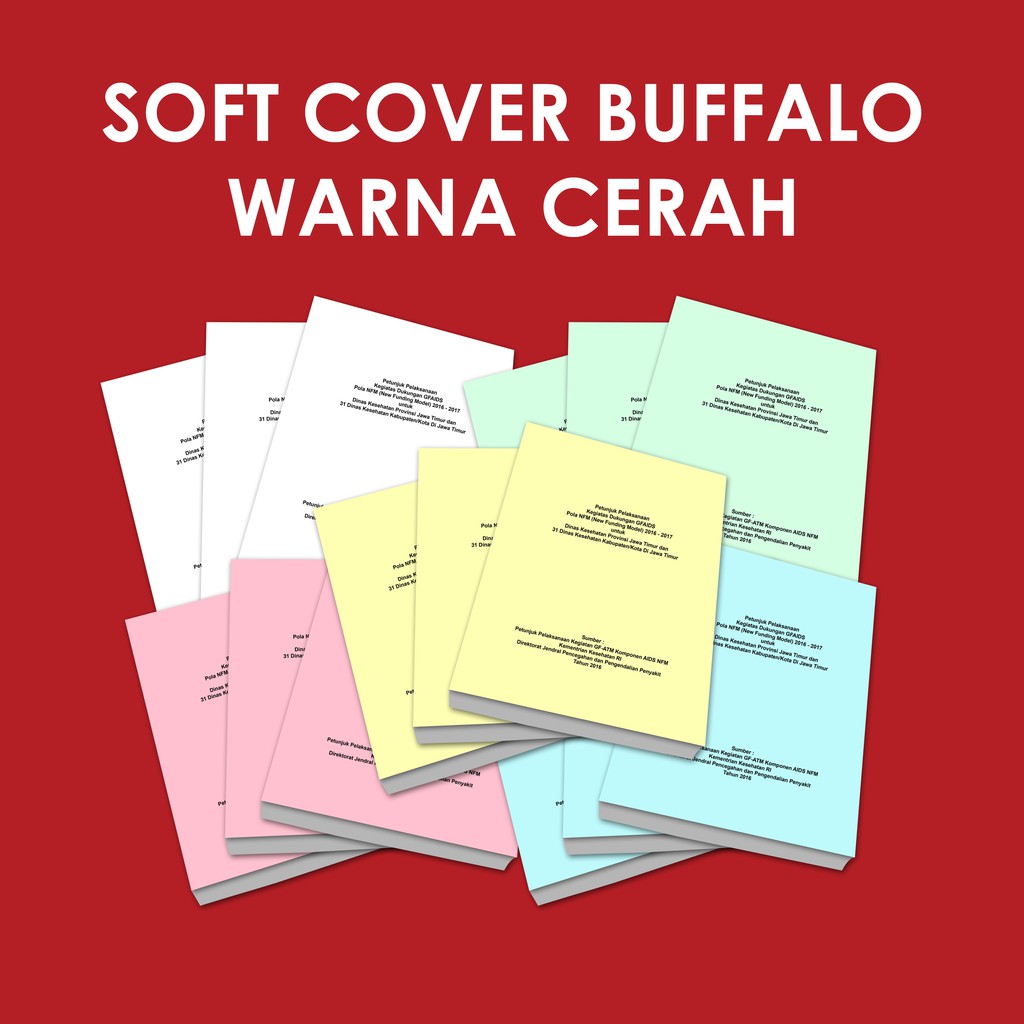 

SOFT COVER BUFFALO WARNA CERAH (COVER BUKU)