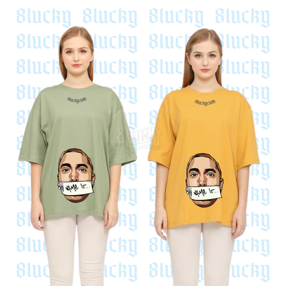 WFL - KAOS OVERSIZE GRAPHIC EMINEM UNISEX WANITA PRIA TEBAL T-SHIRT KPOP