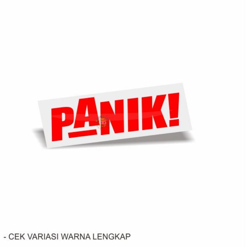 sticker PANIK cutting sticker motor dan helmet