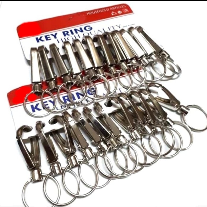 1pcs Gantungan Kunci Jepit Model Stainless
