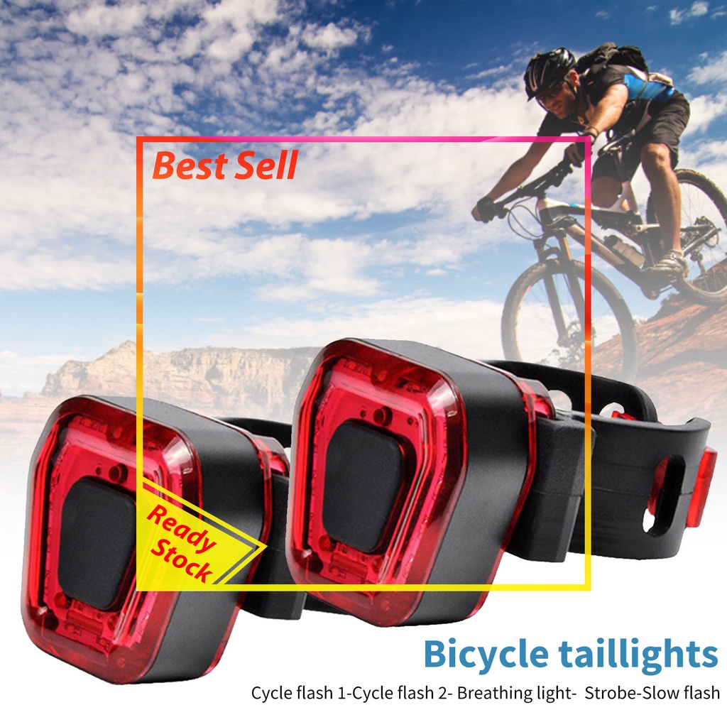 Bike Rear Light LED Bright Bicycle Back Tail Lamp for Night Riding Cycling