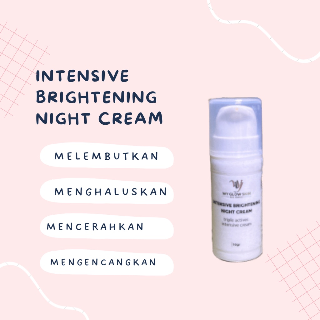 Night Cream Glowing Bpom Dr. Widyarini Intensive Brightening Night Cream Krim Malam Pemutih Wajah Pencerah Muka BONUS Hand Sanitizer &amp; FREE Packing Bubble Wrap