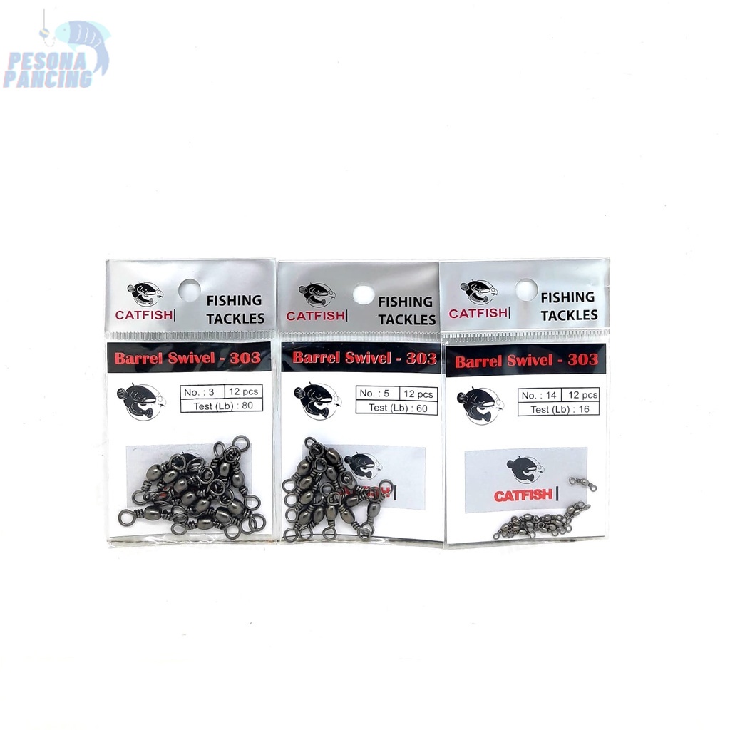 BARREL Swivel Kili-kili CATFISH 303 Black Nikel Termurah dan Terlaris Aksesoris Pancing Lainnya Pesona