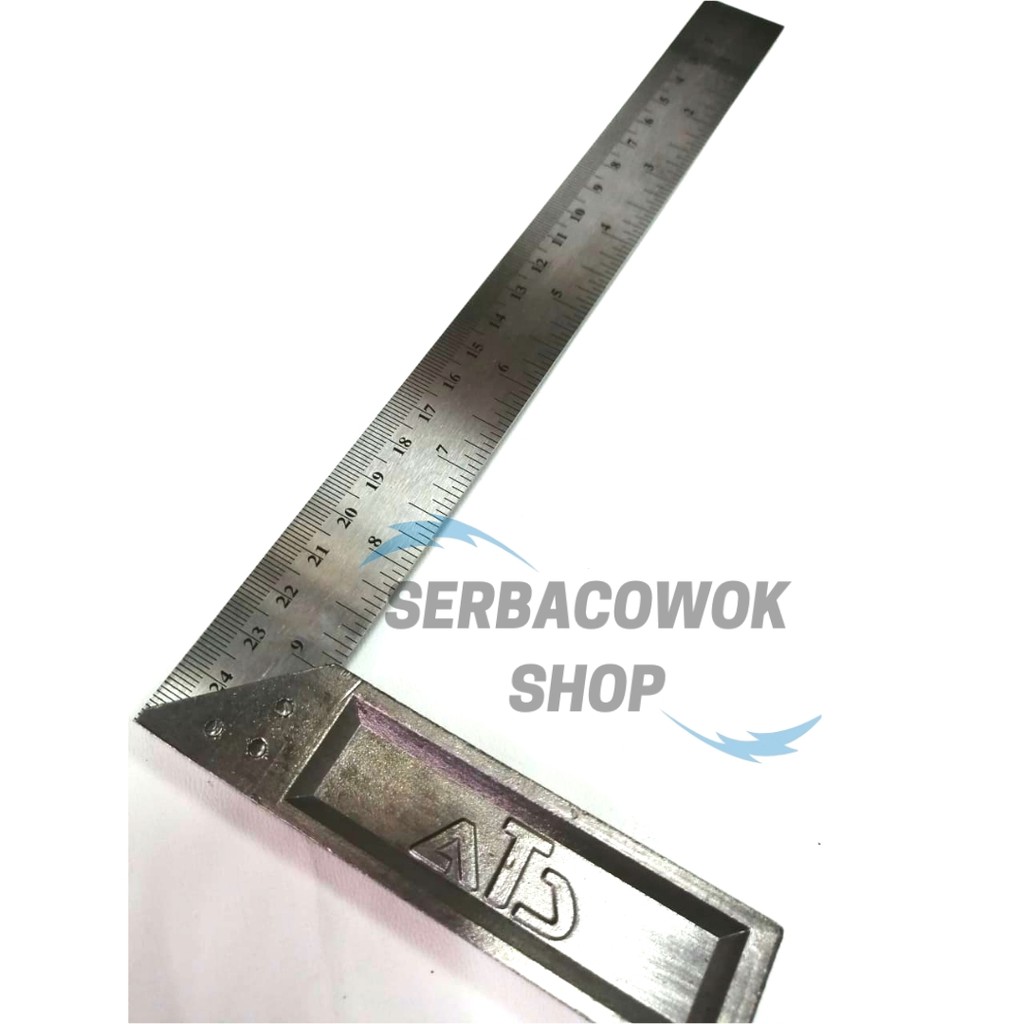 Penggaris Siku 10 Inch 25cm Tukang Angle Ruler 90 Derajat Merk ATS Termurah Berkualitas