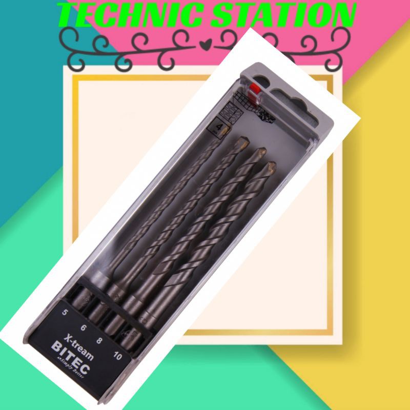 BITEC Satu Set Mata Bor SDS Plus X-Tream 4 Pcs