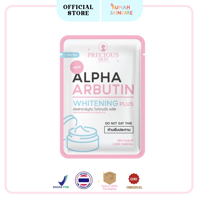 ALPHA ARBUTIN Precious Skin Whitening 3 Plus  / Powder Pemutih Badan / Bubuk Lotion 2500mg