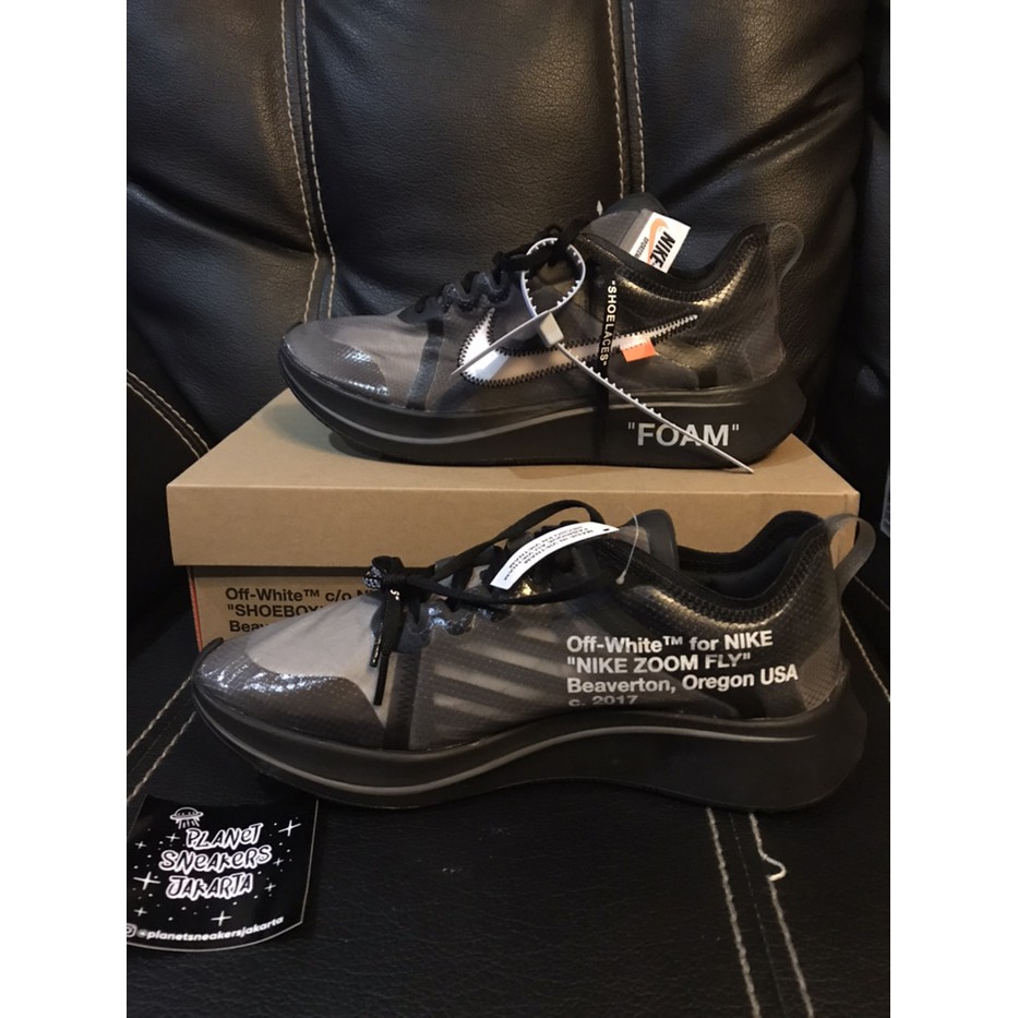 Nike Zoom Fly x Off White Black Silver Original BNIBWT