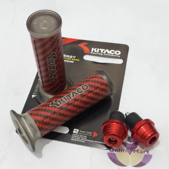 Grip Handgrip karbon merek Kitaco Free Jalu stang CNC