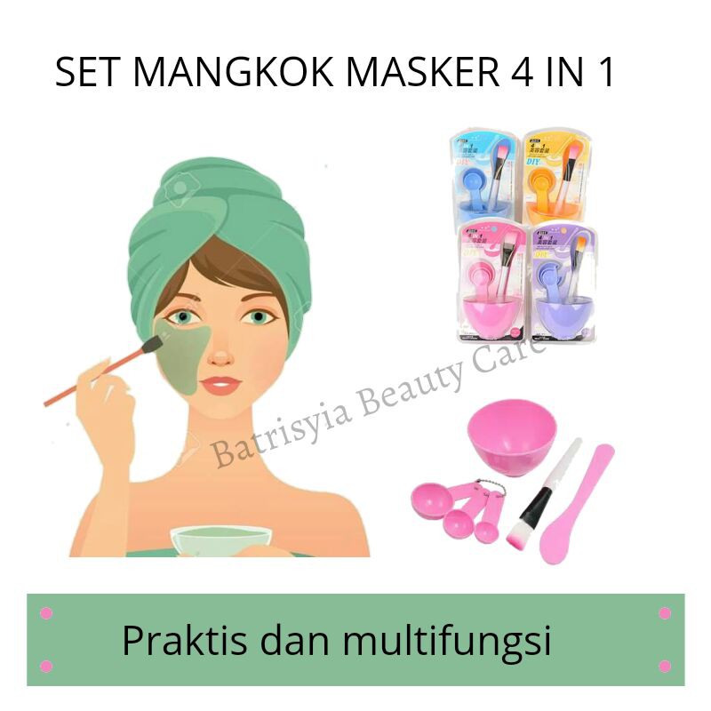 set mangkok masker 4 in 1