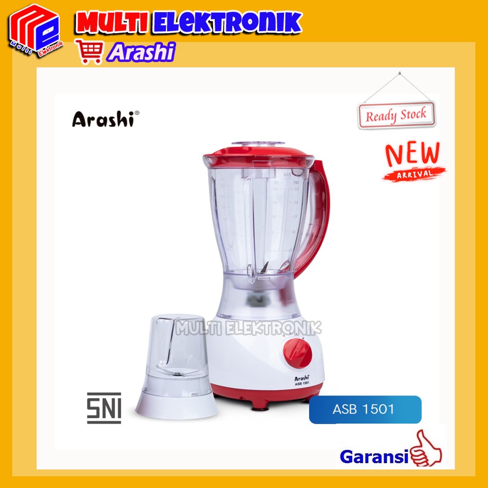 Arashi Stand Blender ASB 1501 Pelumat/ Jar Plastik/ 3 Mode Kecepatan