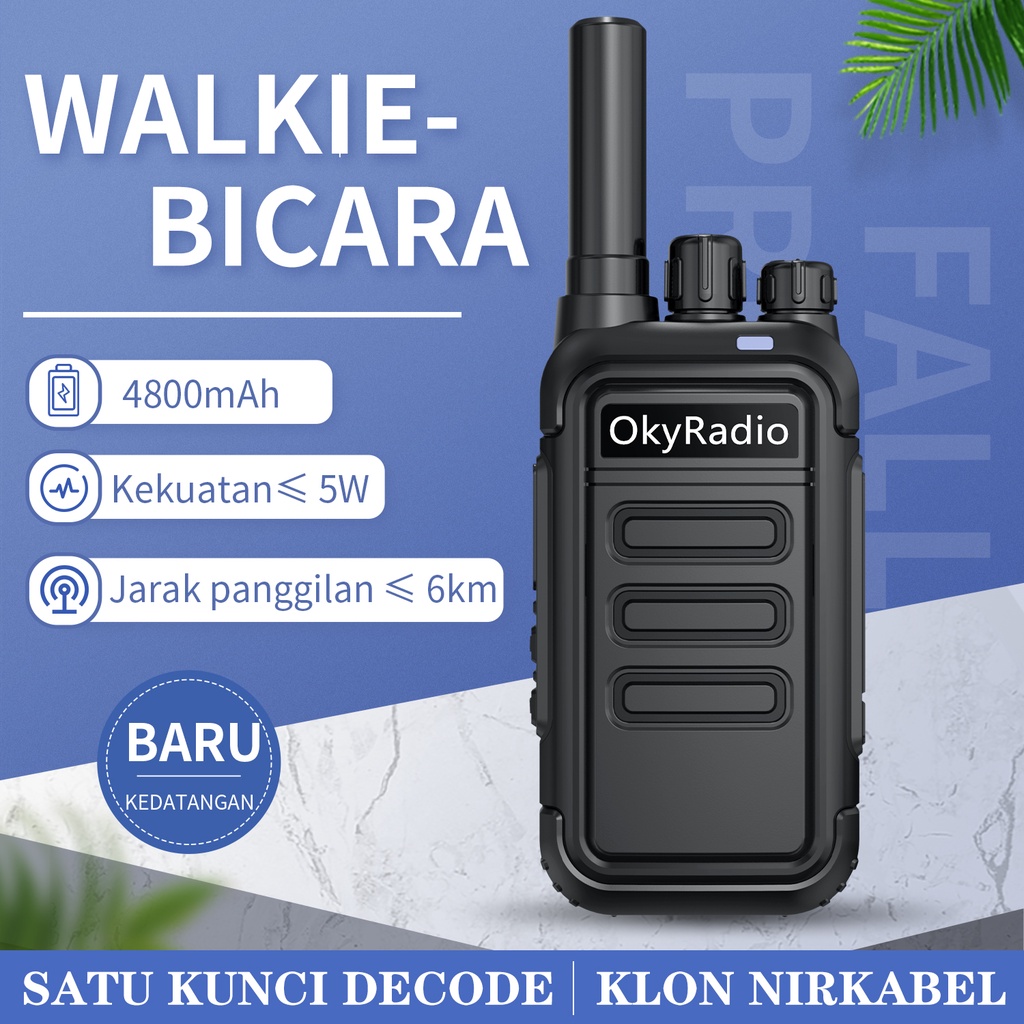 OkyRadio-F1 HT UHF Hitam Gransi Handie walkie-talkie