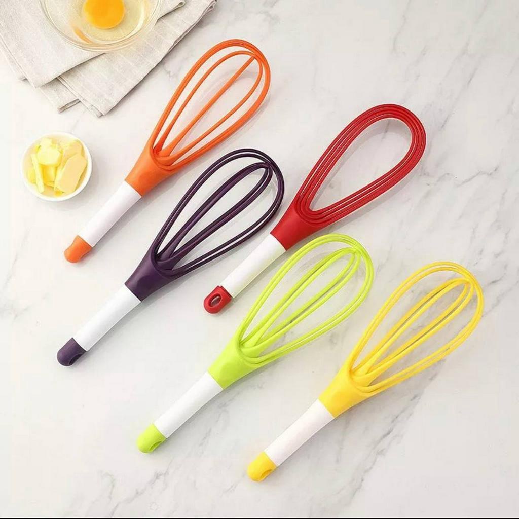 HandMixer ABS Putar Pengocok telur / Alat Kocok Kue Whisker bisa diputar Eggs Beater / Berputar Manual Multi Fungsi