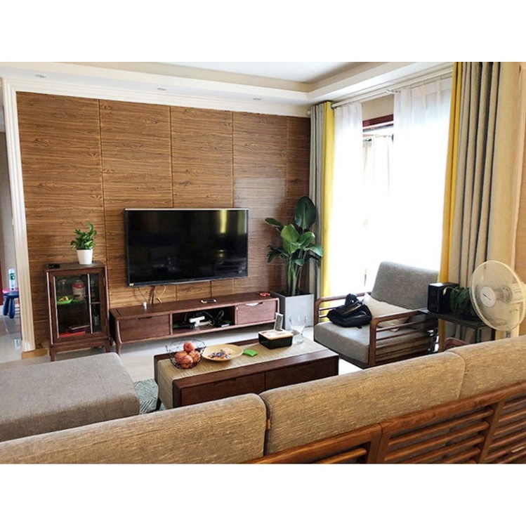 1 Wallpaper Dinding Stiker Wallfoam 3D Sticker Dekorasi Kamar Rumah Murah [Seri B] Kayu-3