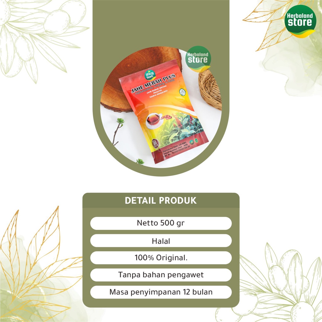 ILFAZY FOOD Jahe Merah Bubuk 500 gram