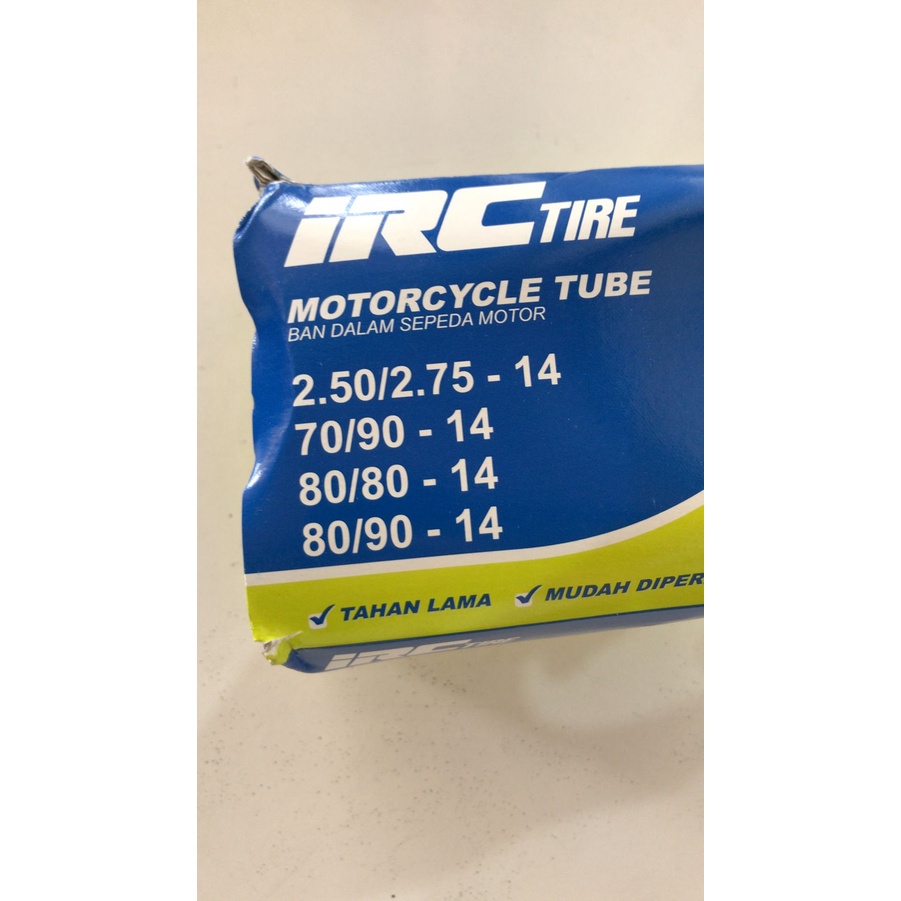 Tube Tire Ban Dalam IRC 80 90 ring 14 250 275 ring 14
