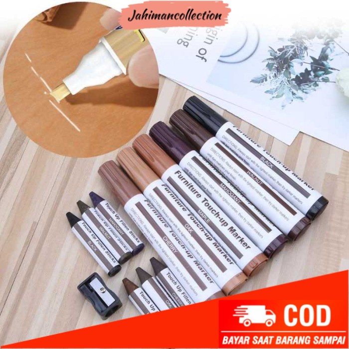 

✨ BISA COD ✨ Yongli Set Spidol Pewarna Kayu Wood Repair Sticks Marker 6PCS - YL228 - Multi Warna