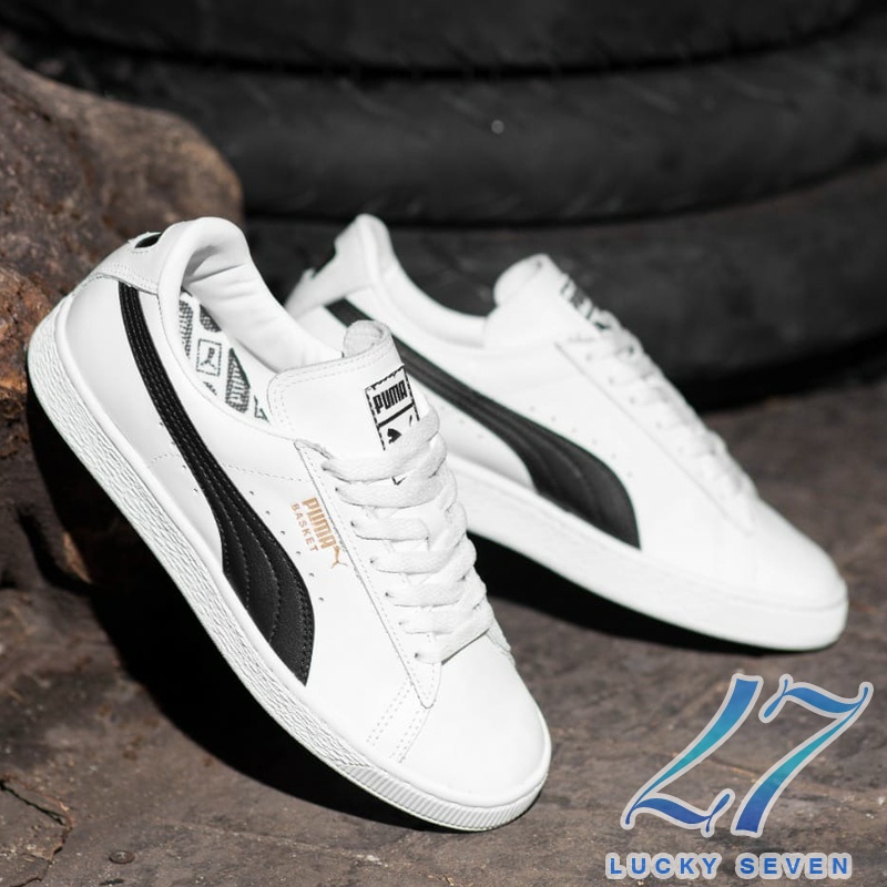 puma white black sneakers