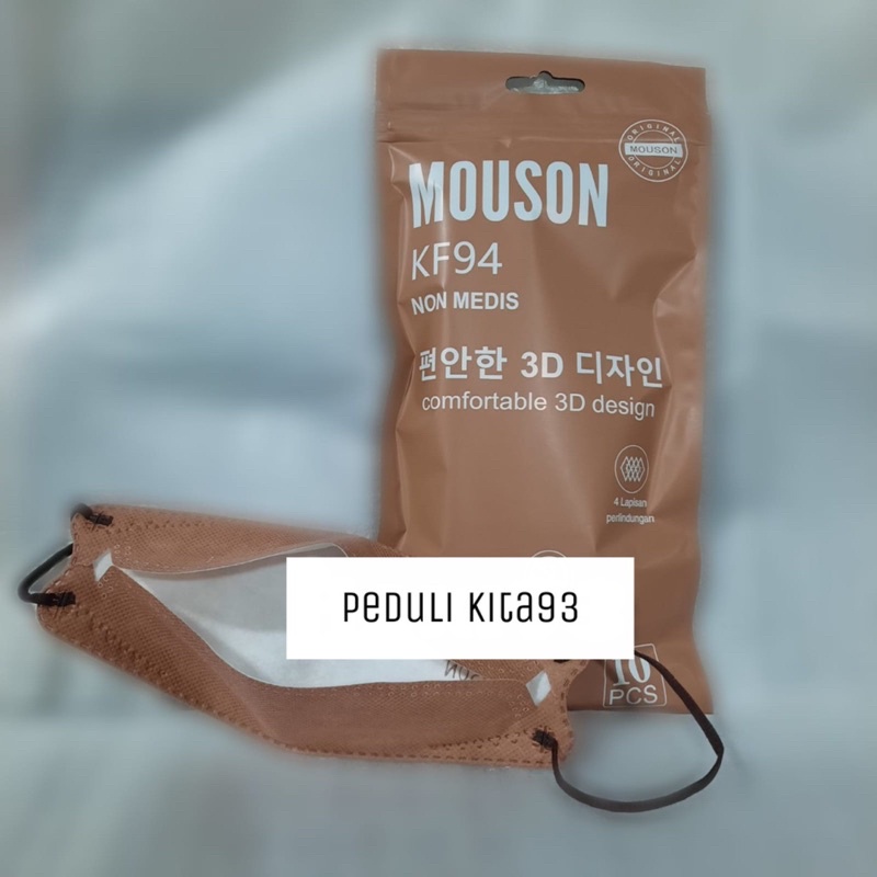 masker kf94 mouson 4ply 1pack isi 10pcs packing ziplock