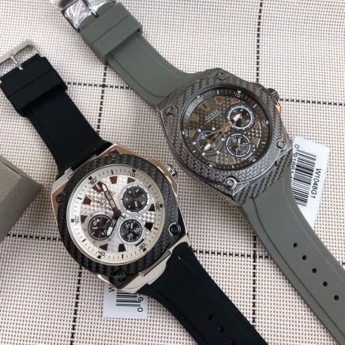 Jam Tangan Pria Guess Original [W1049G3] [W1048G1] Chronograph Tanggal Hari Aktif Free Box Ori