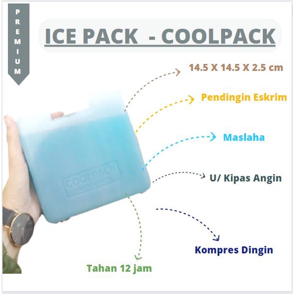 

Icepack Es 14.5 X 14.5 X 2.5 CM Pengawet Ice Krim Ice Pack Pendingin Ice Keliling