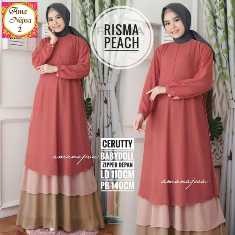 Maxi Dress // Gamis Risma By Ama Najwa 2 // Gamis Bahan Ceruty Babydoll