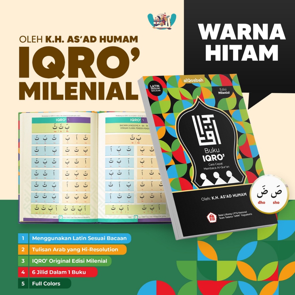 Buku IQRO edisi Milenial Oleh K.H. As’ad Humam (penulis asli metode Iqro)-2