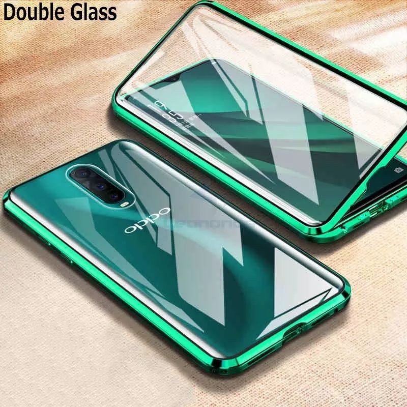 OPPO A7 A5S MAGNETIC CASE FULL DOUBLE COVER 360 KACA DEPAN BELAKANG CASING MAGNET