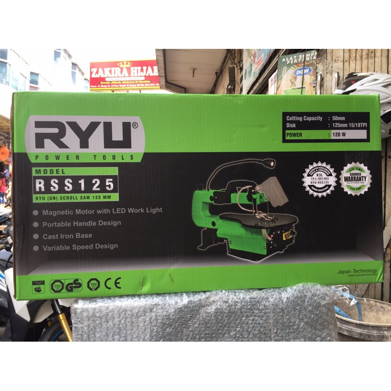 SCROLL SAW RYU RSS125 MESIN GERAJI MEJA UKIR KAYU