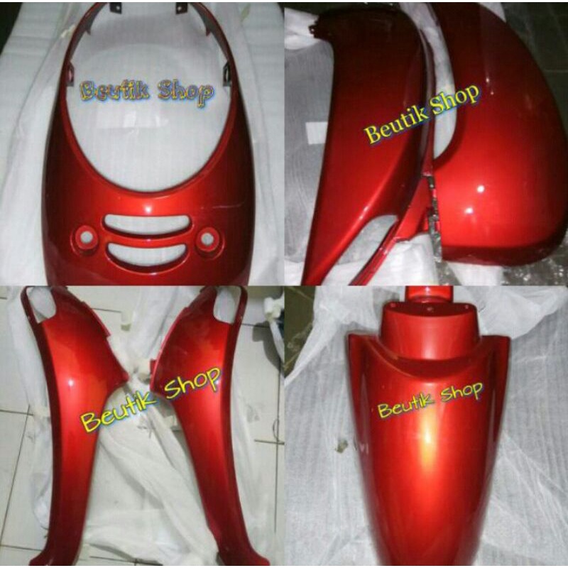 Cover Bodi Body Full Set Scoopy Fi injeksi Merah Maroon 2015-2016