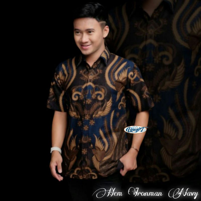 batik pria dewasa lengan pendek met katun m l xl new motif