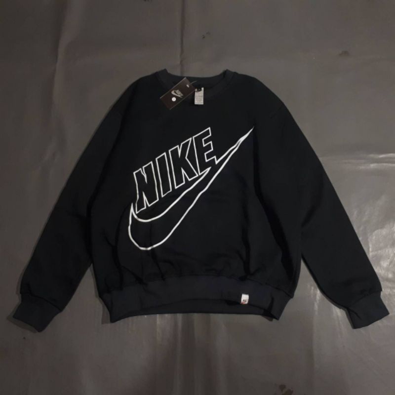 Jaket Crewneck Nike Logo Besar Bordir