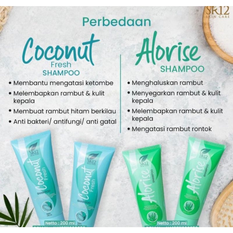 COCONUT FRESH SHAMPO SR12 HERBAL SKINCARE SAMPO BPOM HALAL MENGHILANGKAN KETOMBER BAU APEK MENYEGARKAN KEPALA