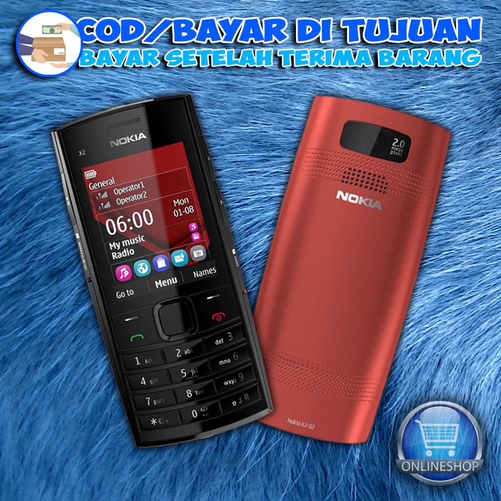 Nokia X2-02 Dual Sim Klasik Unik Jadul Ada Kamera Bluetooth Bergaransi