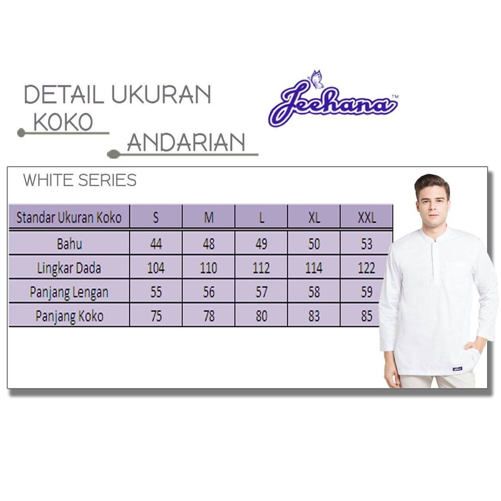 Baju Muslim Keluarga - Jeehana Sarimbit Andarian White Series