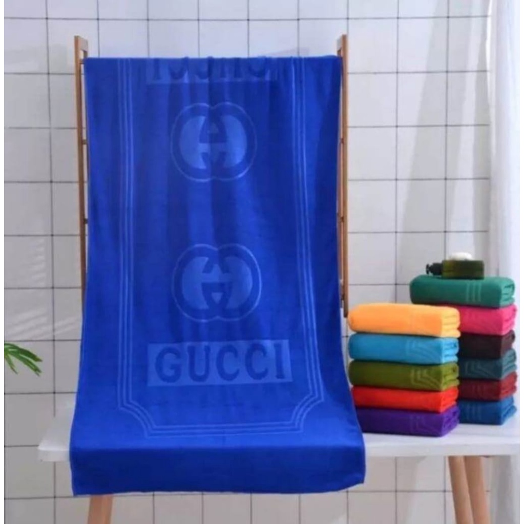 HANDUK MANDI POLOS GUCCI ORIGINAL - ANDUK MANDI LETONIA IMPOR Ukuran 70X140 BAHAN MICROFIBER