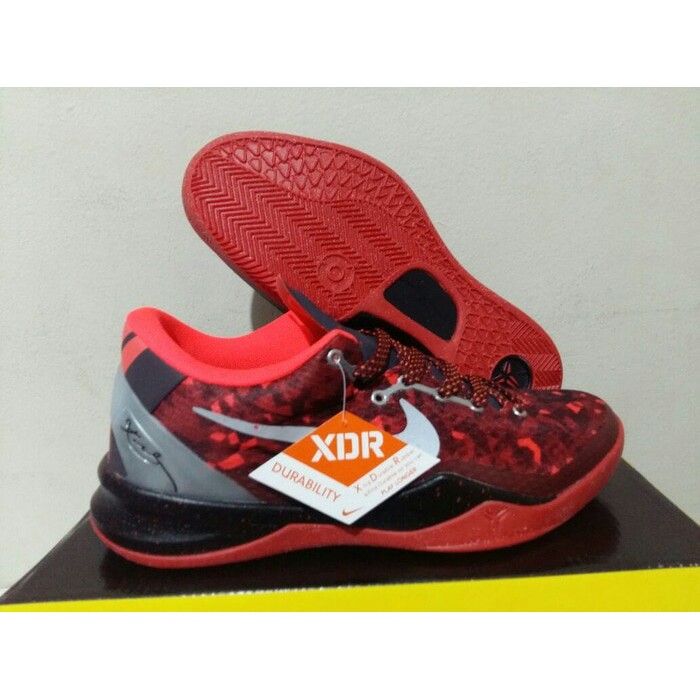 sepatu basket nike kobe 8 low red snake