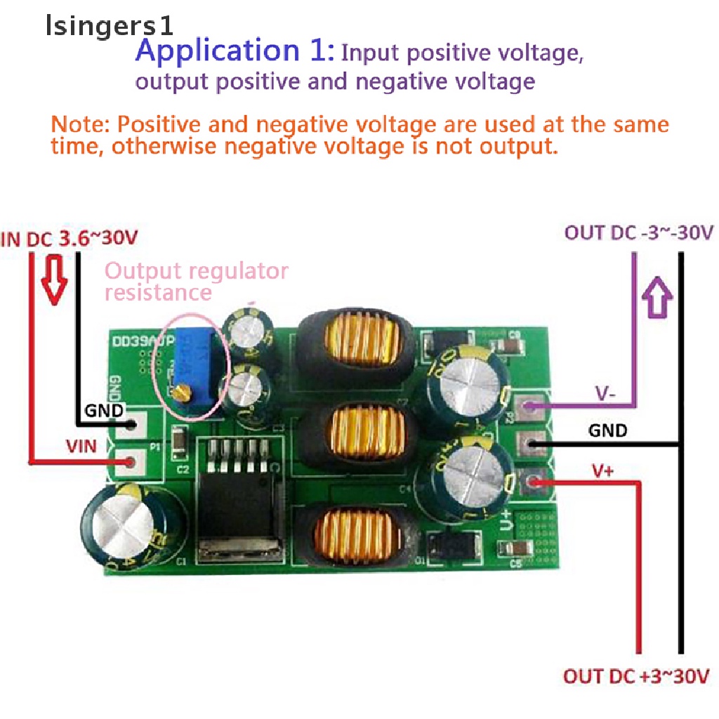 (lsingers1) Konverter Booster power supply dual output 20W 5v Ke 265v 24 Posisi