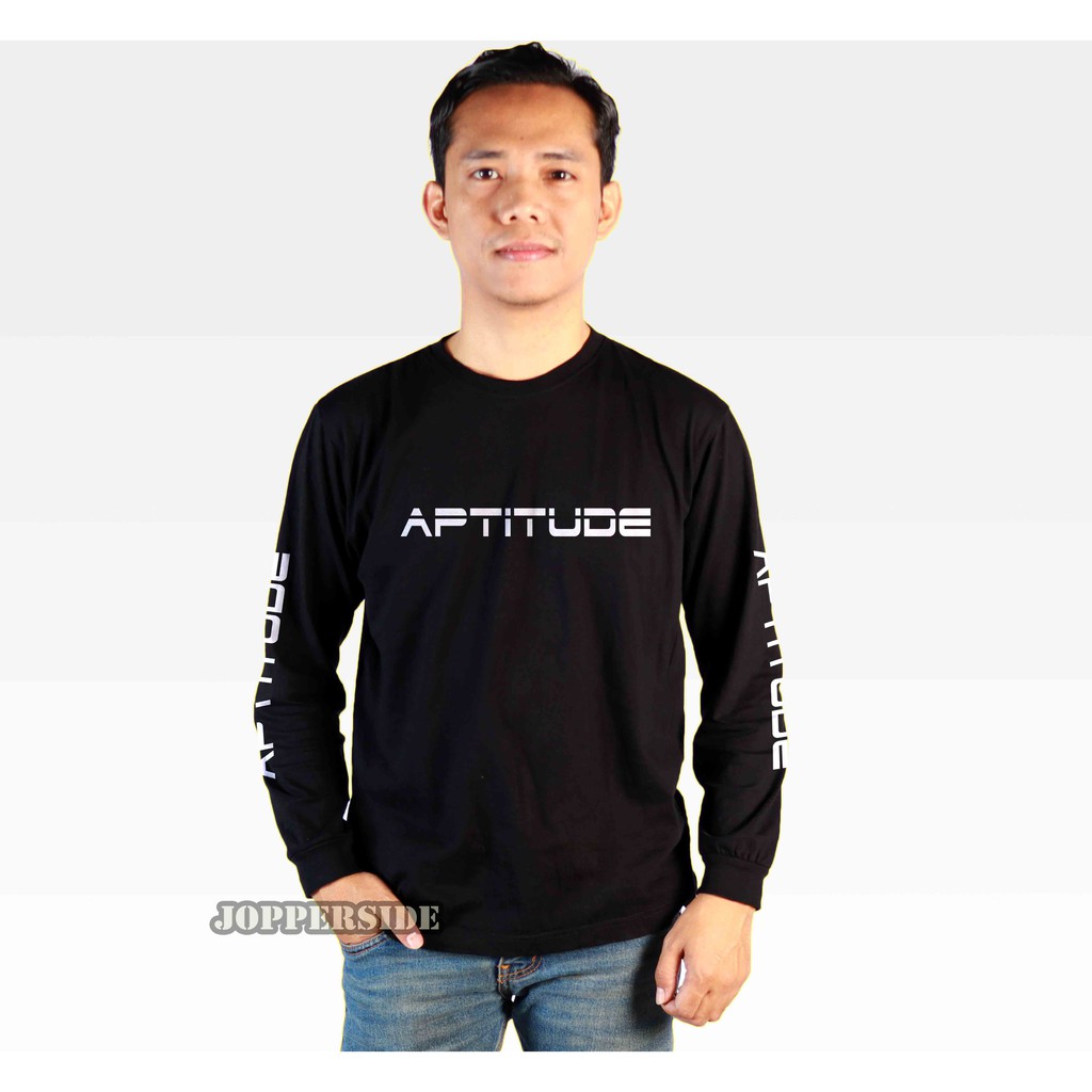 JOPPERSIDE T SHIRT KAOS DISTRO LONG SLEEVE LONGSLEEVE LENGAN PANJANG APTITUDE PRIA ORIGINAL TL1